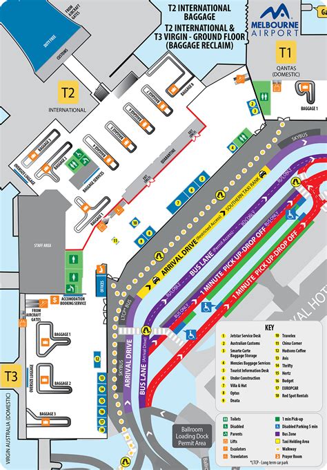 Melbourne Tullamarine Airport Map