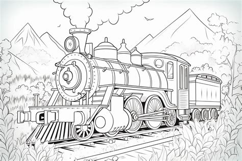 Easy Realistic Train Coloring Pages - Free Printable 2025