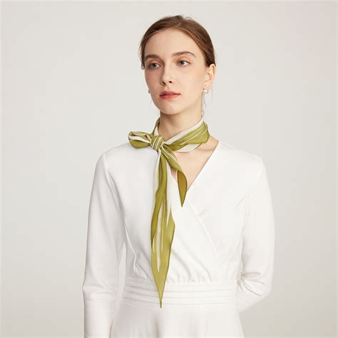 Ike Striped Neckerchief Silk Scarf | Peili