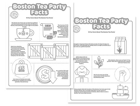 10 Boston Tea Party Facts for Kids with Free Printable | Kids ...