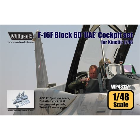 F-16F Block 60 'UAE' Cockpit set (for Kinetic 1/48)