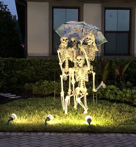 Girl Notices Her Neighbor’s Halloween Skeletons Are Playing Out A New ...