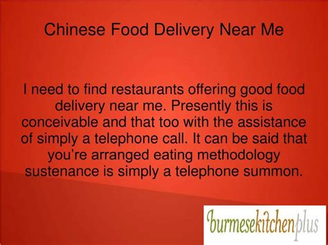 PPT - Chinese Food Delivery Near Me PowerPoint Presentation, free ...