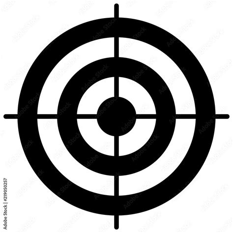 Simple circle target template. Bullseye symbol Stock Vector | Adobe Stock