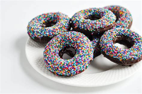 Chocolate Sprinkle Donuts - Caked by Katie