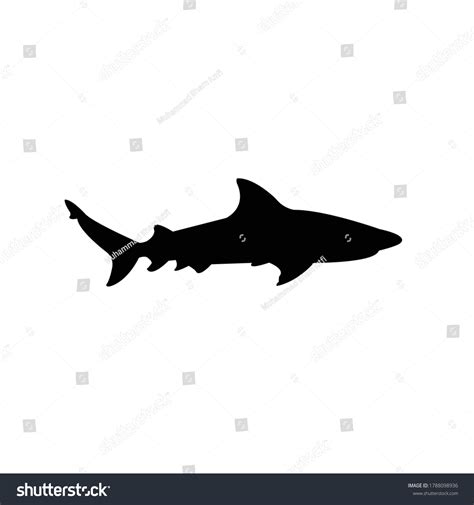 Bull Shark Silhouette Vector Illustration Stock Vector (Royalty Free ...