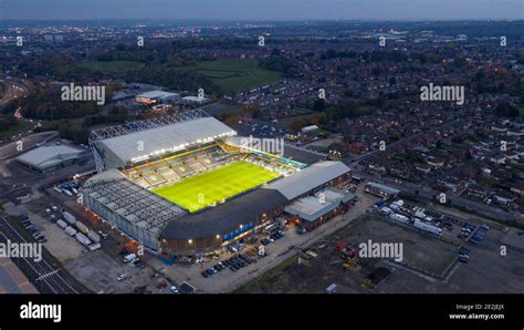 An aerial view of Elland Road, home stadium of Leeds United Copyright ...