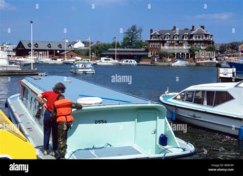 The popular boating centre of Oulton Broad, part of the Norkolk Broads ...