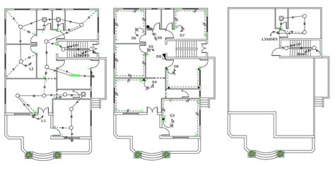 Electrical Layout Plan Of Residential Building Design DWG File - Cadbull