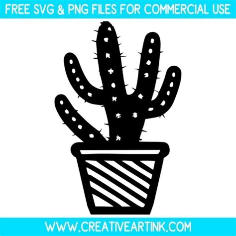 Cactus Silhouette SVG – Free SVG Files | Creativeartink.com