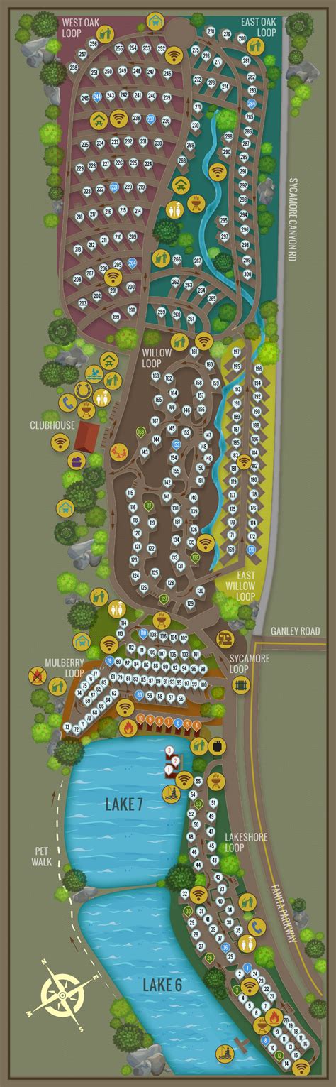 Campsite Map New - Santee Lakes