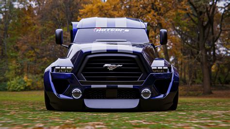 Our Digital Rendering Turns The Ford Mustang Into The Semi-Truck We ...