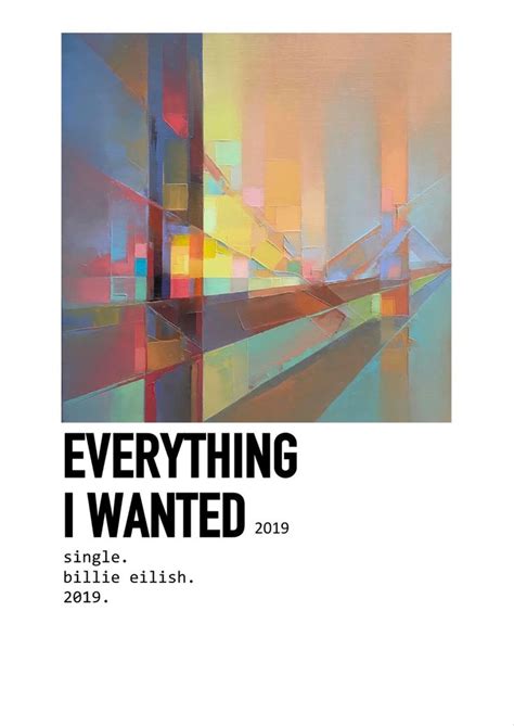 everything i wanted minimalist aesthetic album poster | Billie eilish ...