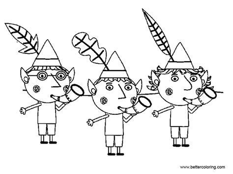 Ben And Holly Coloring Pages Black and White - Free Printable Coloring ...