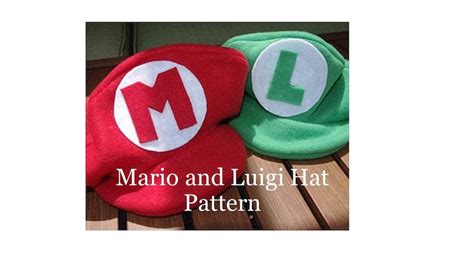 Mario and Luigi Inspired Hat PDF Pattern Instant Download | Etsy