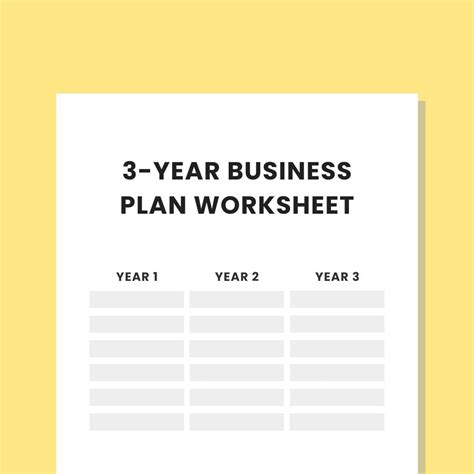 Three-Year Business Plan Worksheet - The Practice Lab