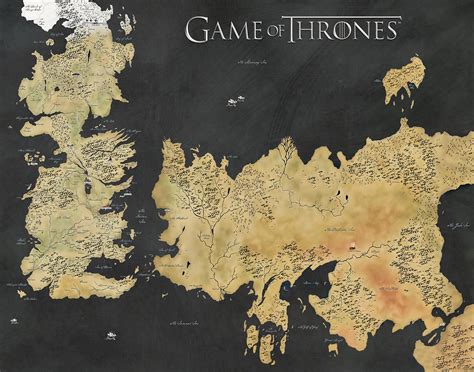 Game of Thrones Map, Westeros Map, Winterfell Map, GOT Map, Map of ...