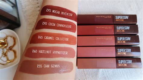 Maybelline SuperStay Matte Ink Liquid Lipstick (Coffee Edition) Review ...