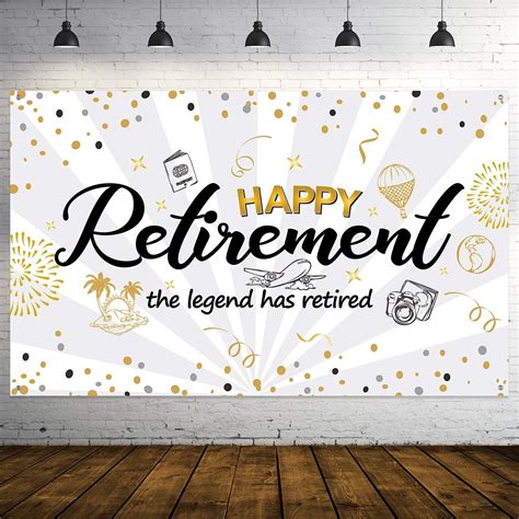 Happy Retirement Banner Giant Sign Party Banner for Retirement Party ...