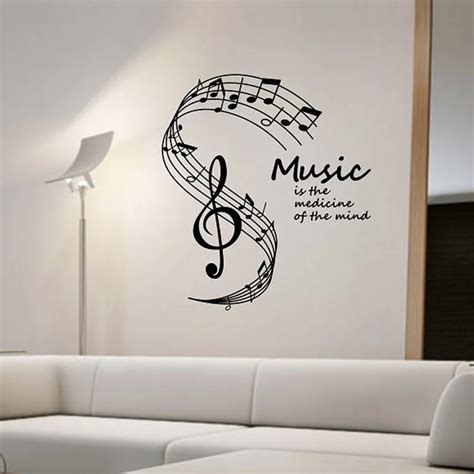 Musical Notes Wall Stickers Removable DIY Home Decor Vinyl Wall Decals ...