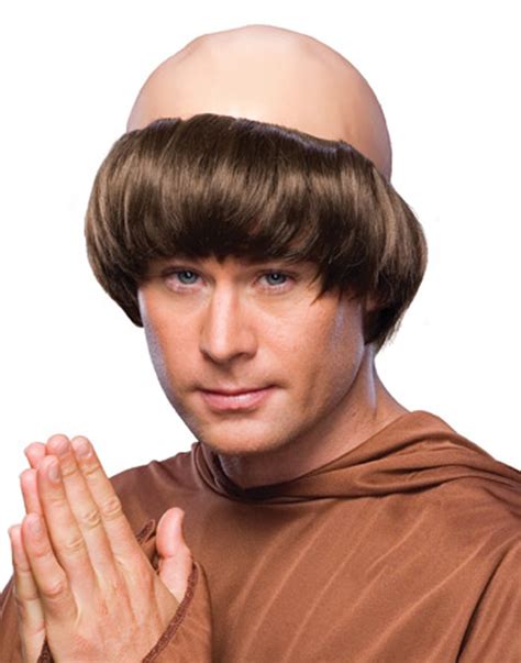 Brown Bald Spot Balding Monk Friar Tuck Priest Medieval Adult Halloween ...