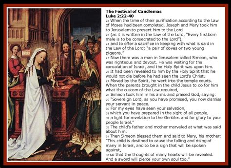 ~The Festival of Candlemas - Luke 2:22-40 | Candlemas, Luke, Luke 2