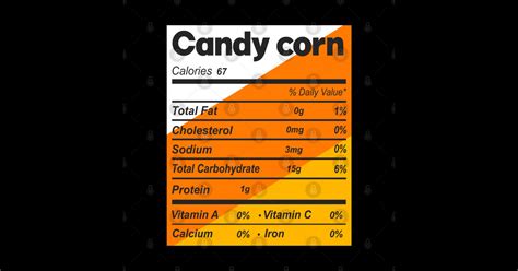 Funny Candy Corn Nutrition Facts Halloween matching - Candy Corn ...