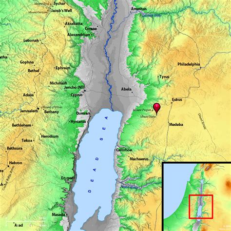 Bible Map: Mount Nebo