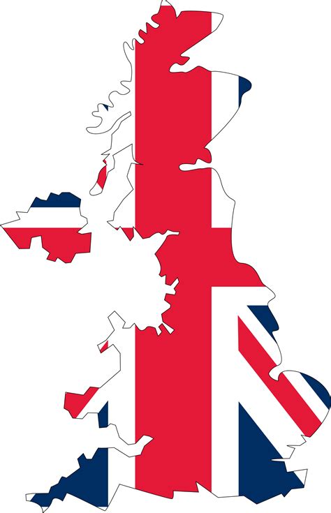 Clipart - United Kingdom Flag Map