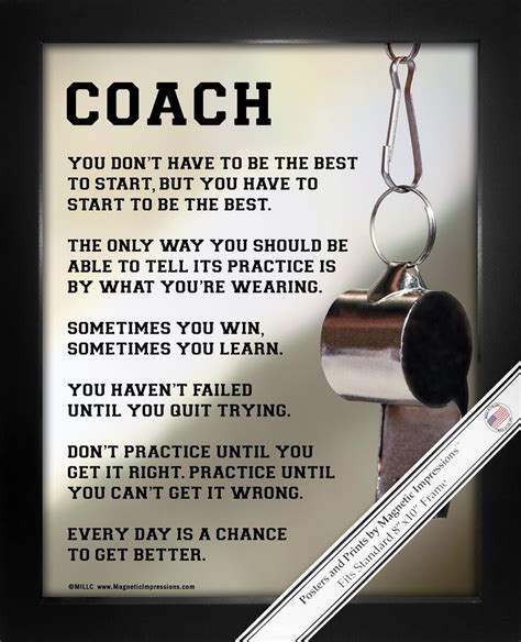 Coach Motivational 8x10 Sport Poster Print | Softball quotes, Sport ...