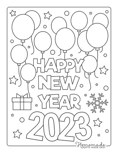 2023 New Year Coloring Pages – Get New Year 2023 Update