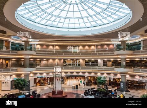 View of central atrium at the Domestic Terminal of Hartsfield-Jackson ...