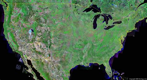 Maps: Satellite Map North America