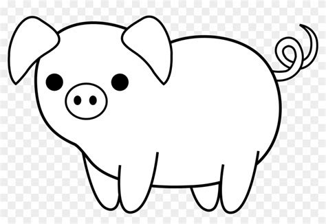 Sweet Idea Pig Clipart Black And White Cute Clip Art - Drawing Of A Pig ...