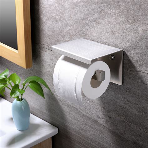 Plumbing & Fixtures CRW Double Toilet Paper Holder Shelf Nickle ...