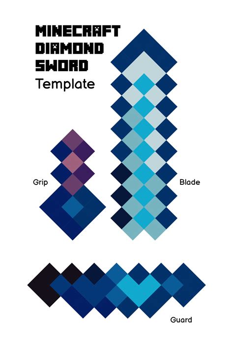 Minecraft Sword Template - 11 Free PDF Printables | Printablee