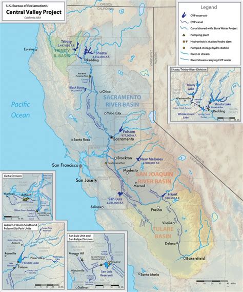 Central Valley Project - Wikipedia - California Valley Map | Printable Maps