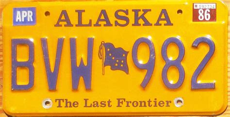 1986 Alaska vg- Automobile License Plate Store: Collectible License ...