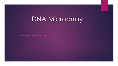 DNA Microarray: Principle, Types and steps involved in cDNA microarrays ...