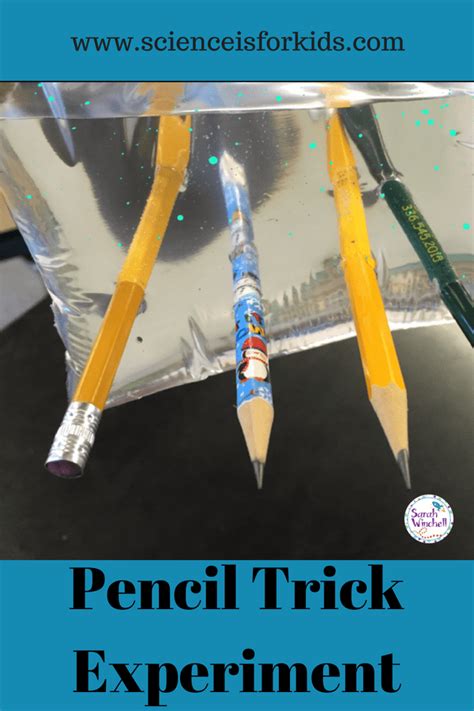 Cool Pencil Trick with Baggie ⋆ Science is for Kids