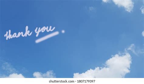 Thank You Text On Blue Sky Stock Photo 1807179397 | Shutterstock