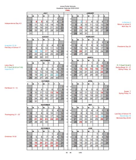 CALENDAR | Jones Middle School