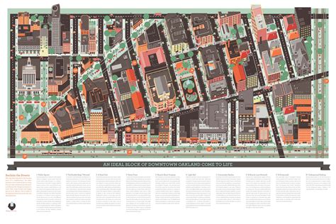 Odeh A. Amarin / Visual Art & Illustration: Downtown Oakland Map