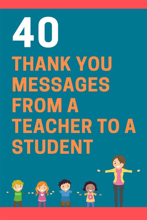 40 Thank You Messages from a Teacher to a Student | Message for teacher ...