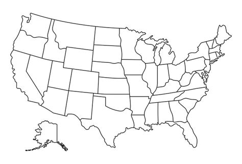 50 States Printable Out Maps | Printablee