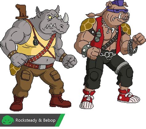 Rocksteady & Bebop | Teenage mutant ninja turtles art, Bebop and ...