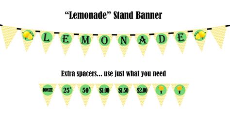 LEMONADE STAND BANNER Printable Banner and Decor Let the Neighbors Know ...