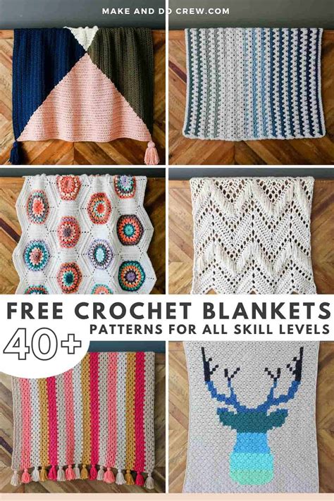 40+ Free Crochet Blanket + Afghan Patterns | Captivating Designs