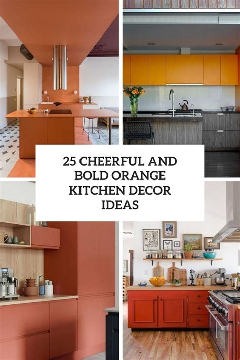 25 Cheerful And Bold Orange Kitchen Decor Ideas - Shelterness