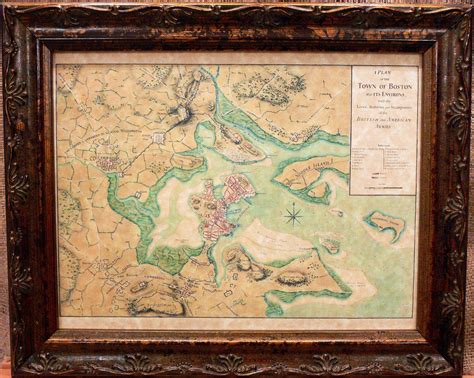 Siege of Boston Map Print of a 1776 Map on by apageintime on Etsy